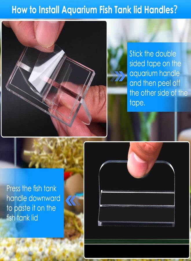NestBasics 6pcs aquarium lid hinge acrylic fish tank glass canopy handle fish tank hood top cover replacement double tape pull handle - Image 3